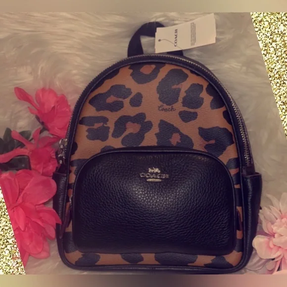 Coach Leopard Print Mini Backpack Purse - Picture 6 of 7